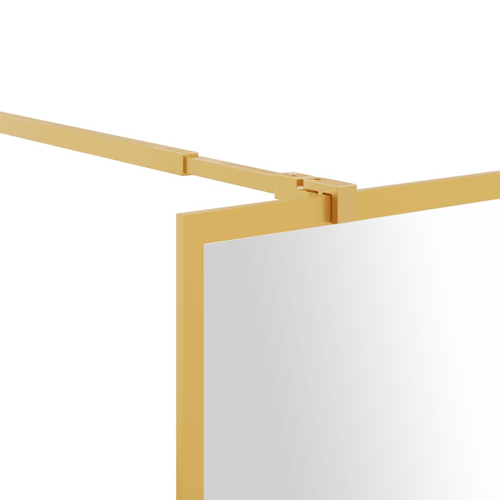 Stijenka za walk-in tuš sa staklom ESG zlatna 100 x 195 cm