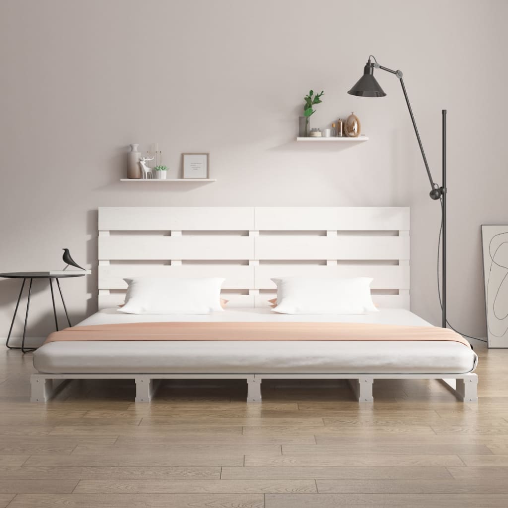 Okvir za krevet bijela 120x190 cm masivna borovina bračni