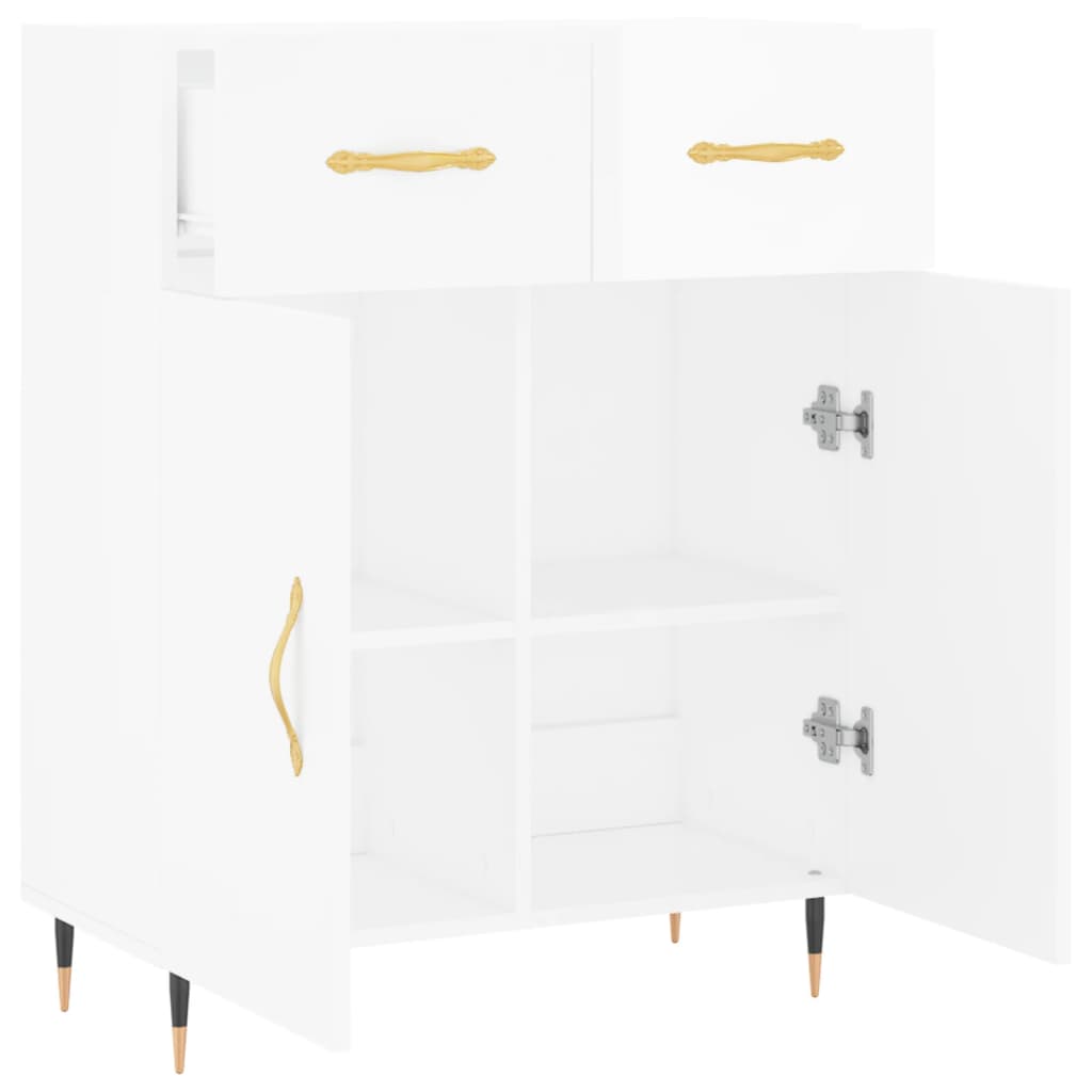 Komoda sjajna bijela 69,5x34x90 cm od konstruiranog drva