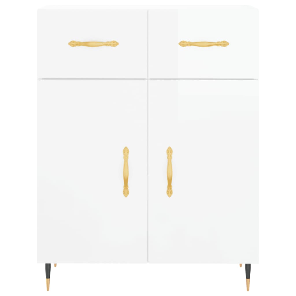 Komoda sjajna bijela 69,5x34x90 cm od konstruiranog drva