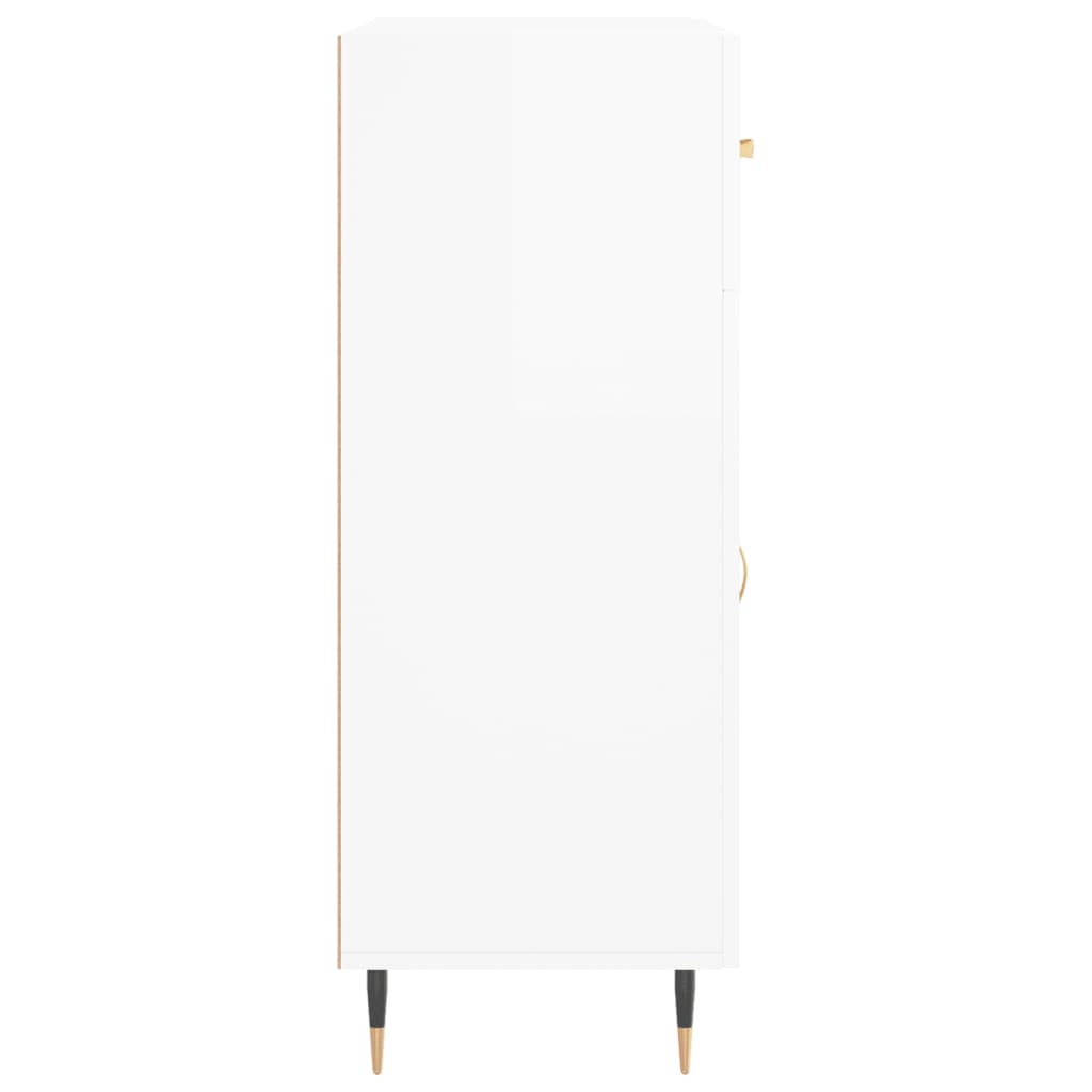 Komoda sjajna bijela 69,5x34x90 cm od konstruiranog drva