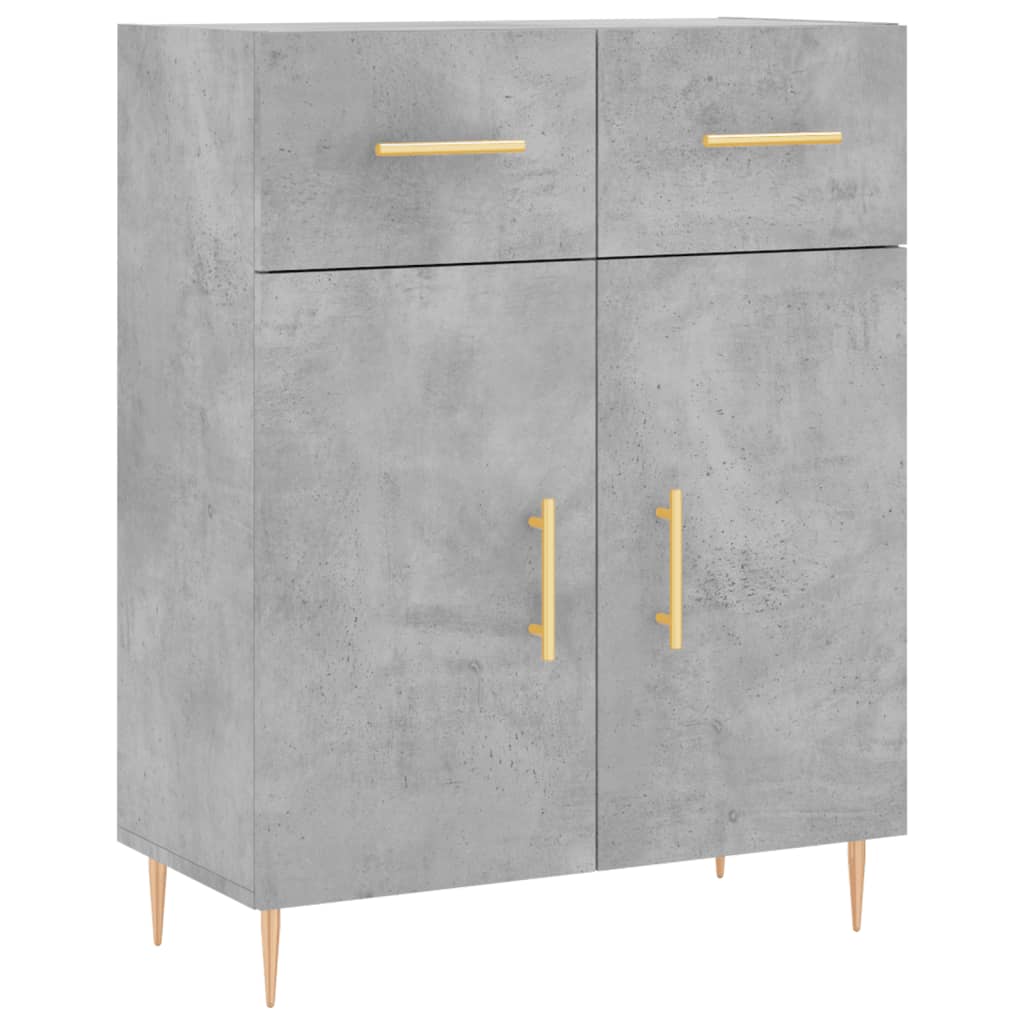 Komoda siva boja betona 69,5x34x90 cm od konstruiranog drva