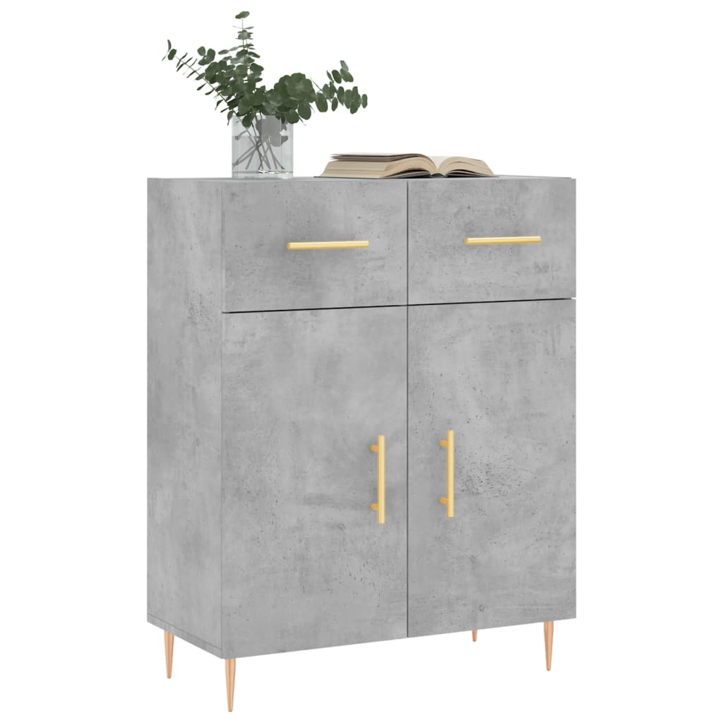 Komoda siva boja betona 69,5x34x90 cm od konstruiranog drva