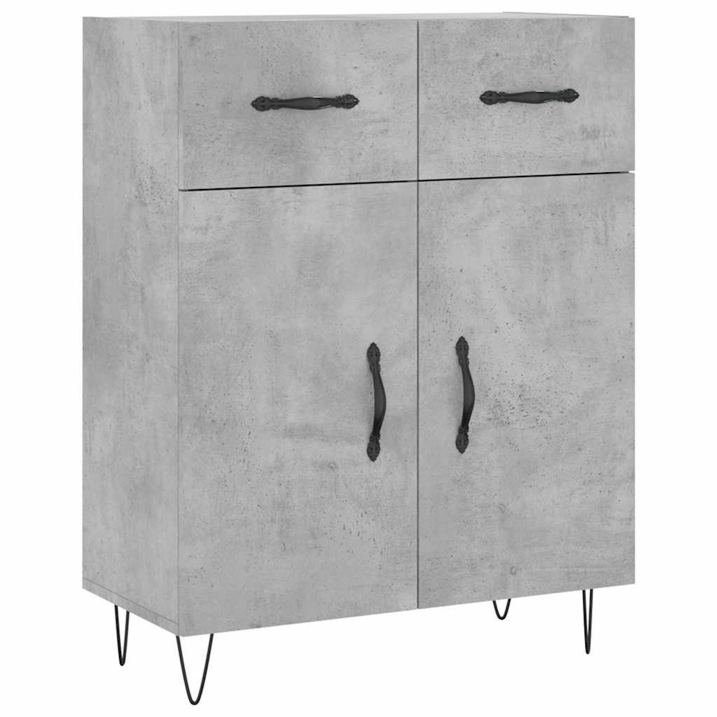 Komoda siva boja betona 69,5x34x90 cm od konstruiranog drva