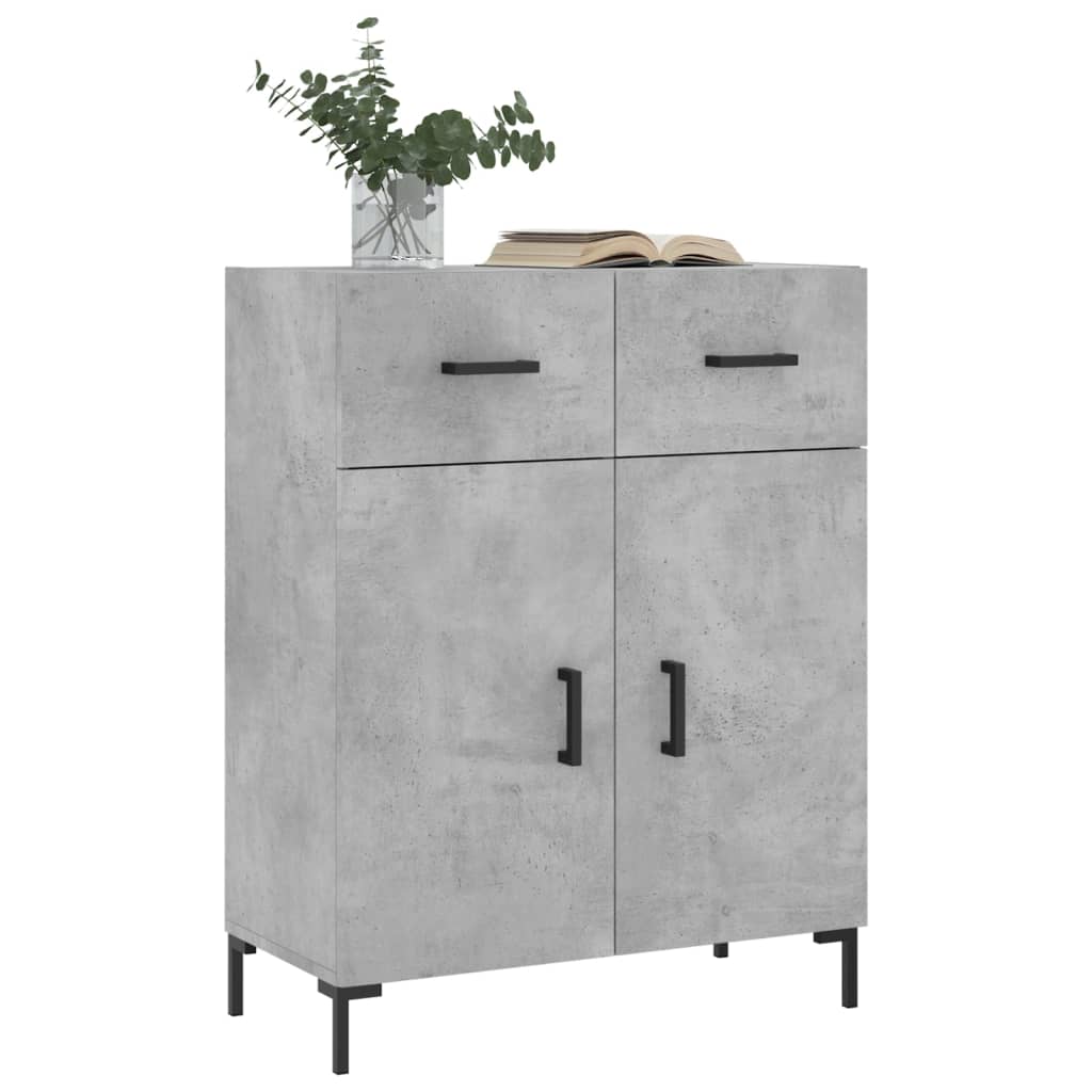 Komoda siva boja betona 69,5x34x90 cm od konstruiranog drva