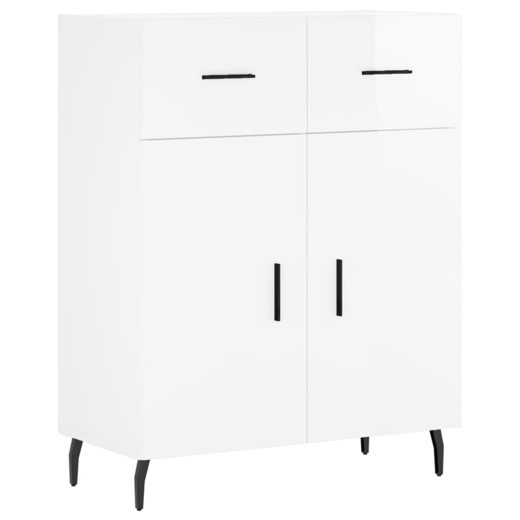 Komoda sjajna bijela 69,5x34x90 cm od konstruiranog drva