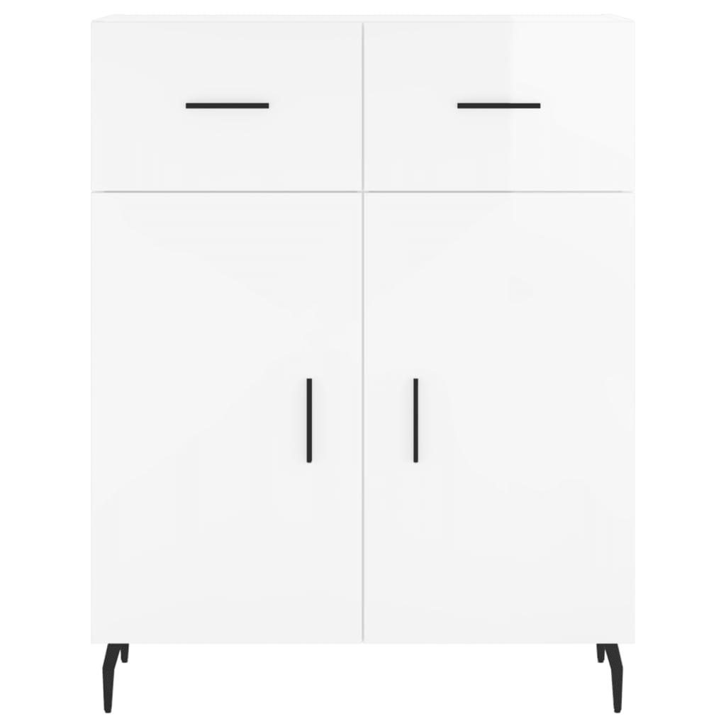 Komoda sjajna bijela 69,5x34x90 cm od konstruiranog drva