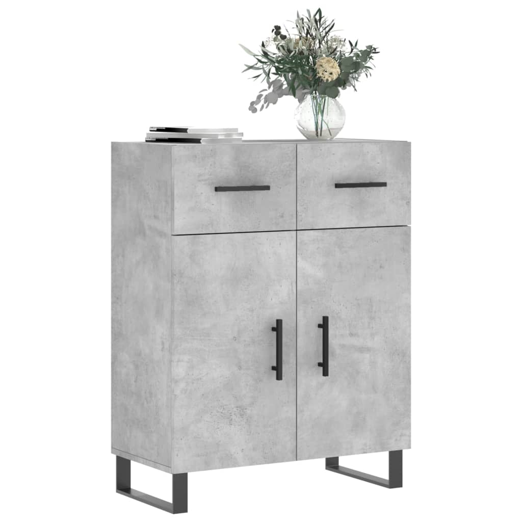 Komoda siva boja betona 69,5x34x90 cm od konstruiranog drva