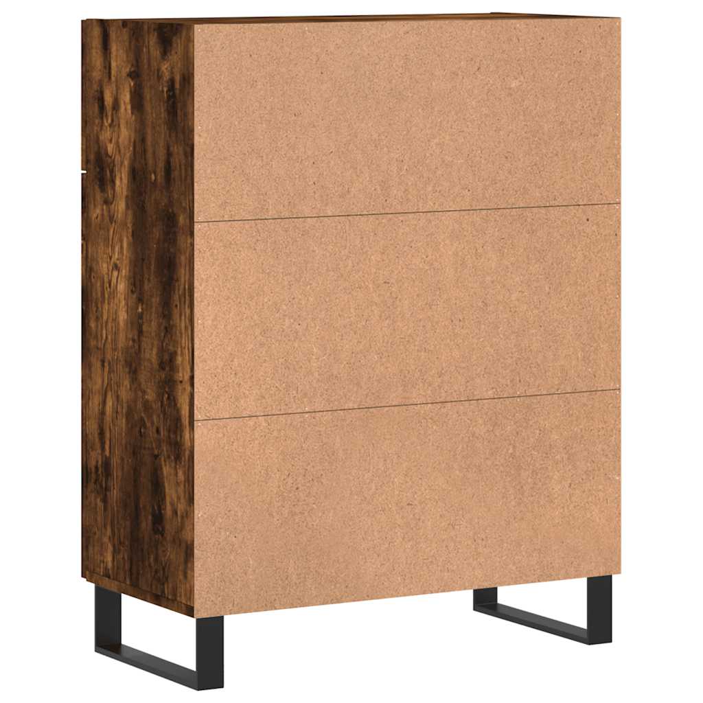 Komoda boja dimljenog hrasta 69,5x34x90 cm konstruirano drvo
