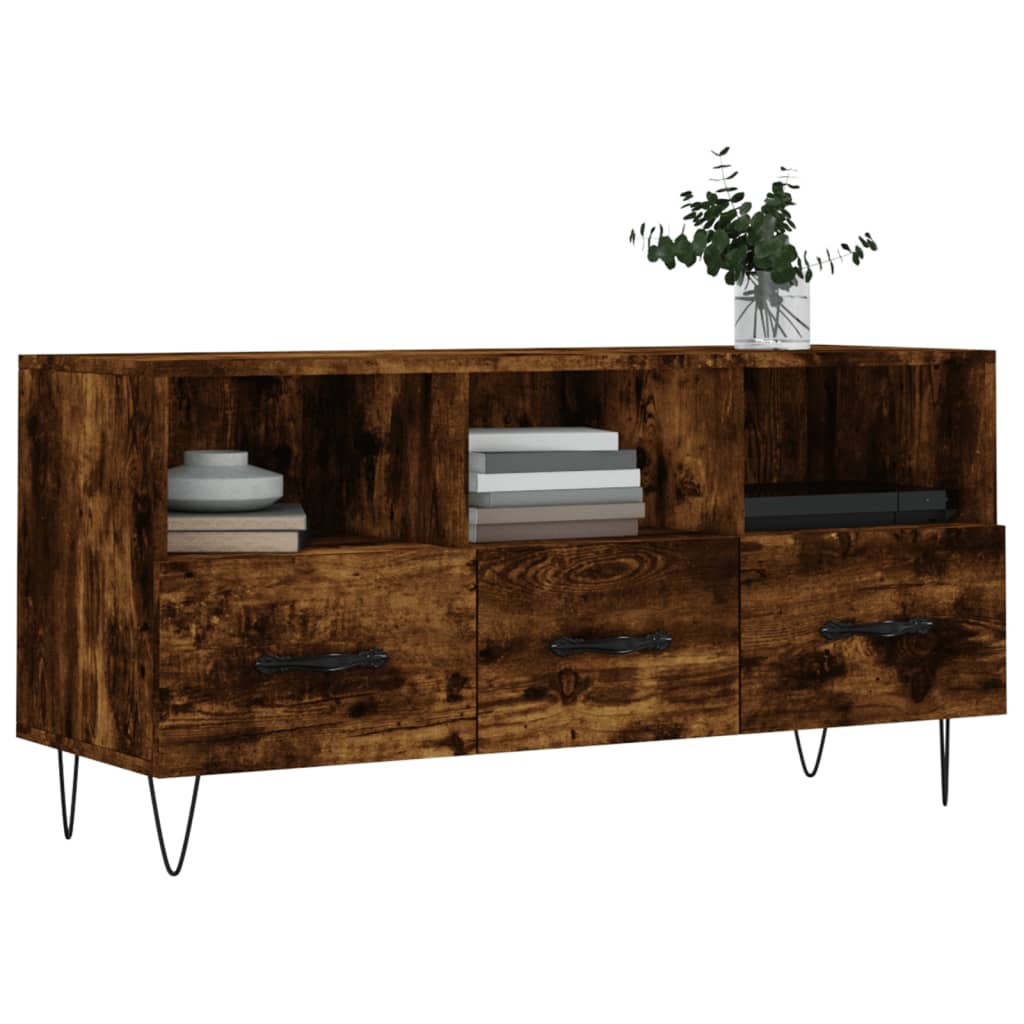 TV ormarić boja dimljenog hrasta 102x36x50 cm konstruirano drvo