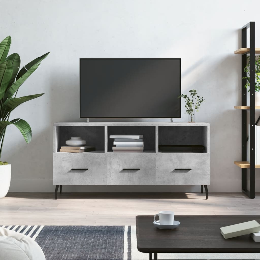 TV ormarić boja betona 102 x 36 x 50 cm od konstruiranog drva