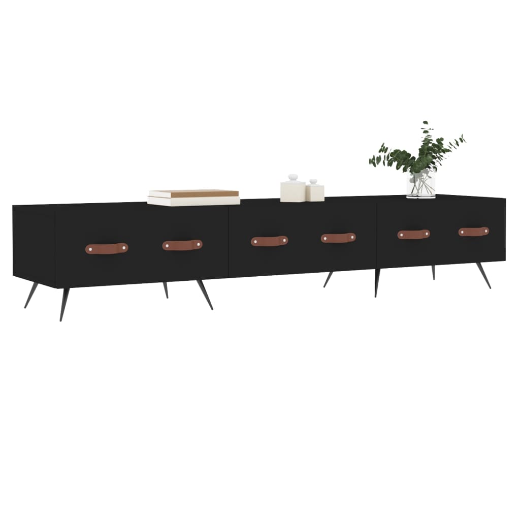 TV ormarić crni 150 x 36 x 30 cm od konstruiranog drva