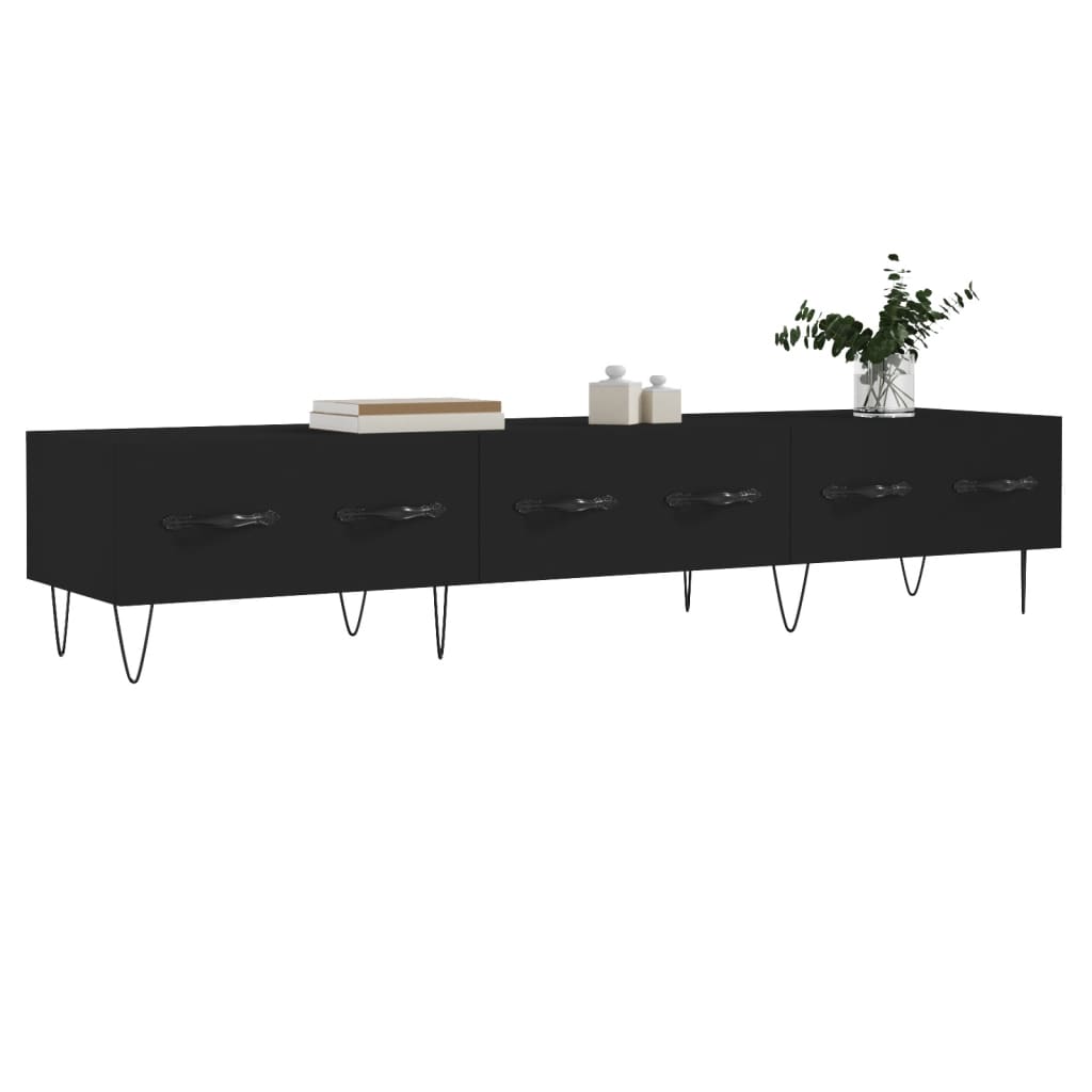 TV ormarić crni 150 x 36 x 30 cm od konstruiranog drva