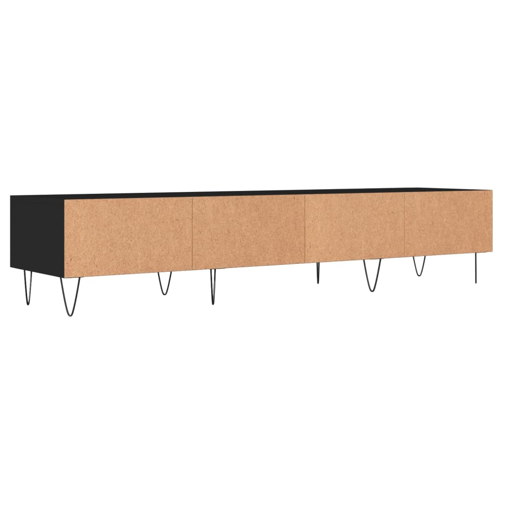 TV ormarić crni 150 x 36 x 30 cm od konstruiranog drva