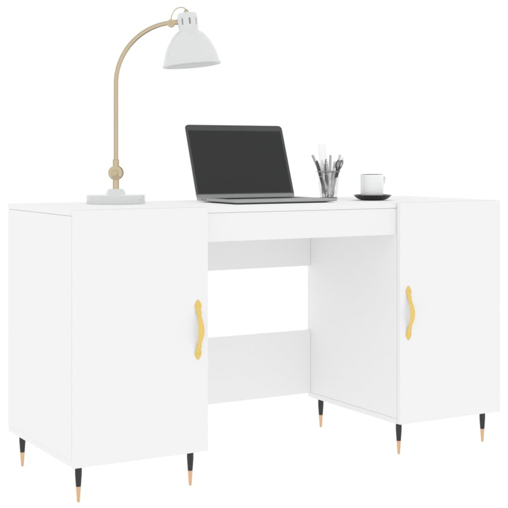 Radni stol bijeli 140 x 50 x 75 cm od konstruiranog drva