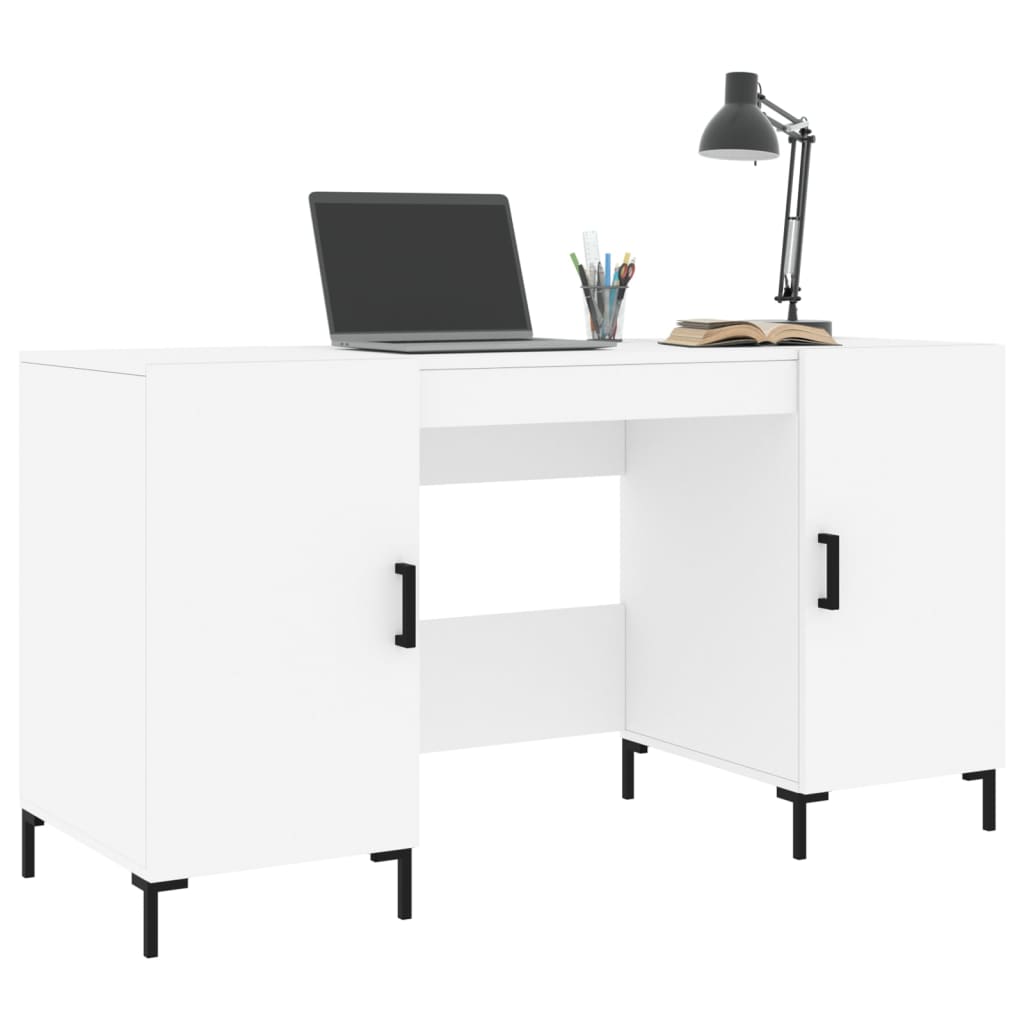 Radni stol bijeli 140 x 50 x 75 cm od konstruiranog drva