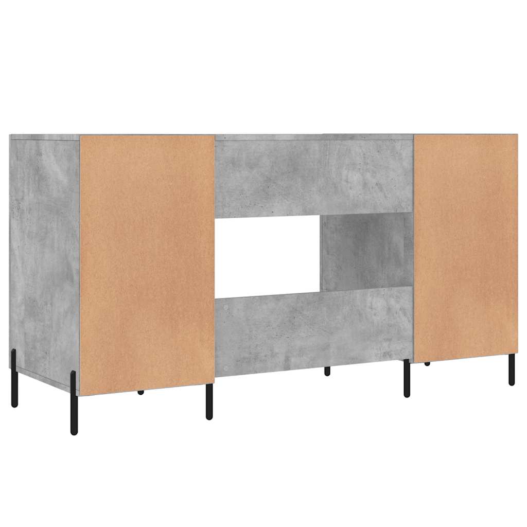 Radni stol boja betona 140 x 50 x 75 cm od konstruiranog drva