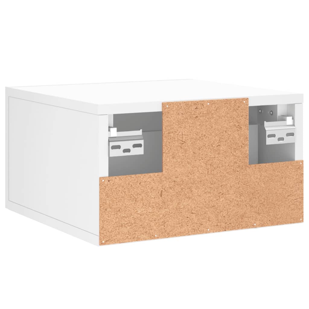 Zidni noćni ormarić bijeli 35 x 35 x 20 cm
