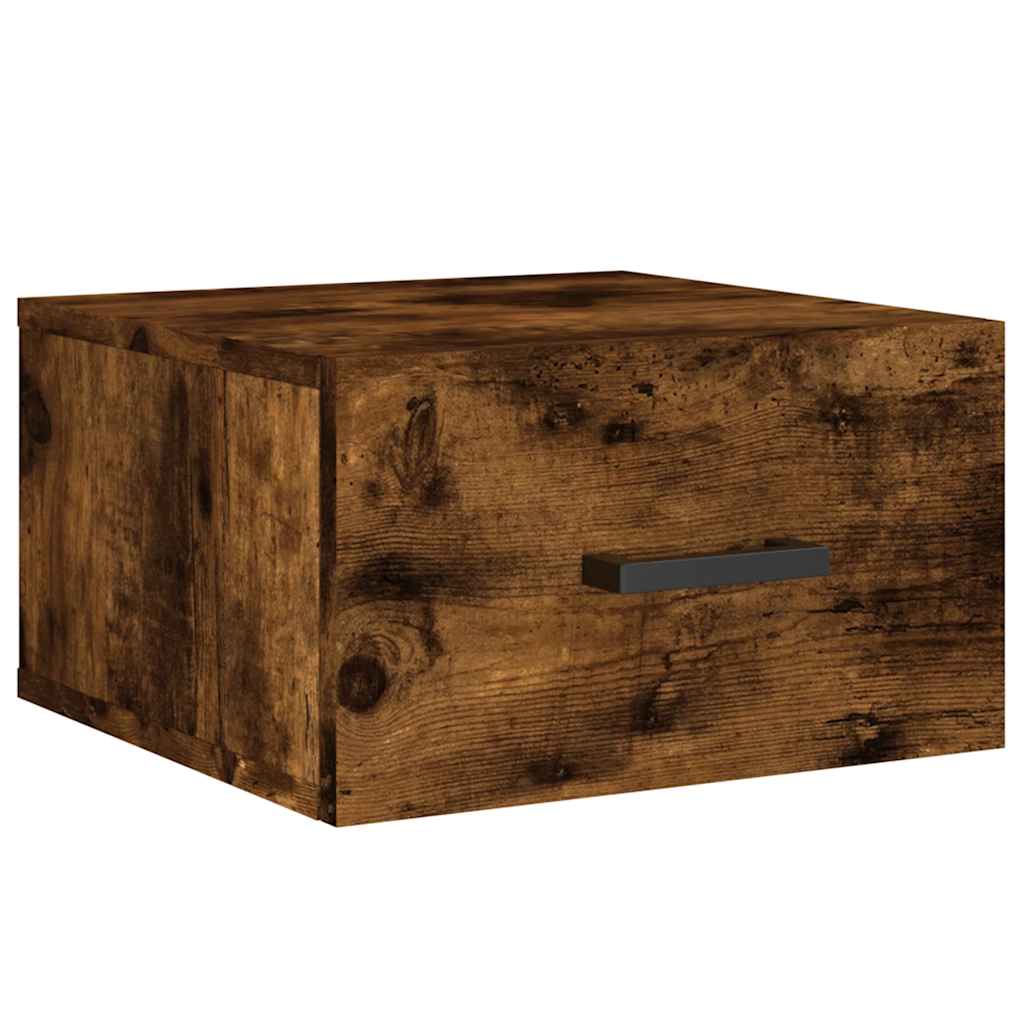 Zidni noćni ormarići 2 kom dimljenog hrasta 35x35x20 cm Smeđa