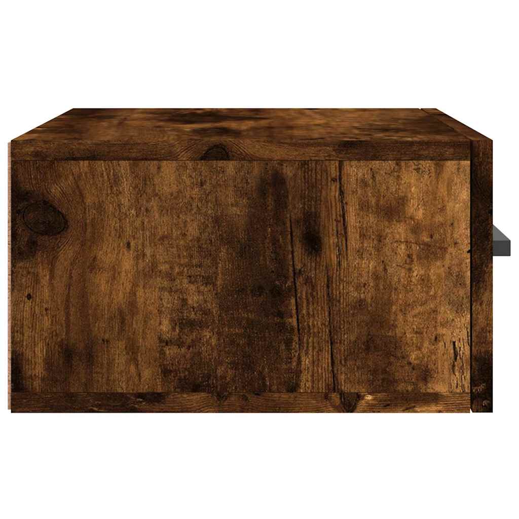 Zidni noćni ormarići 2 kom dimljenog hrasta 35x35x20 cm Smeđa