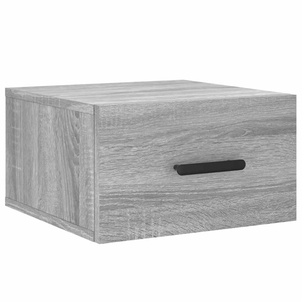 Zidni noćni ormarići 2 kom boja sivog hrasta sonome 35x35x20 cm