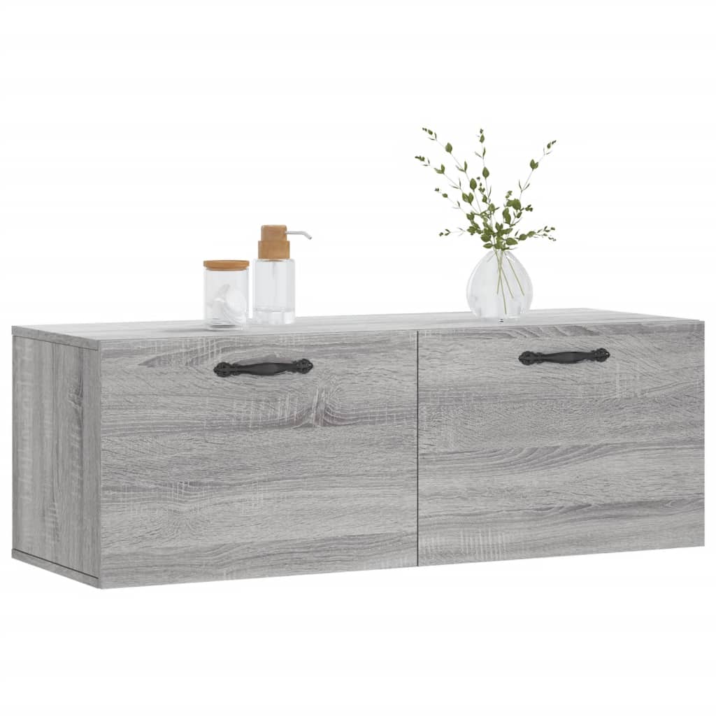 Zidni ormarić siva boja hrasta 100x36,5x35 cm konstruirano drvo