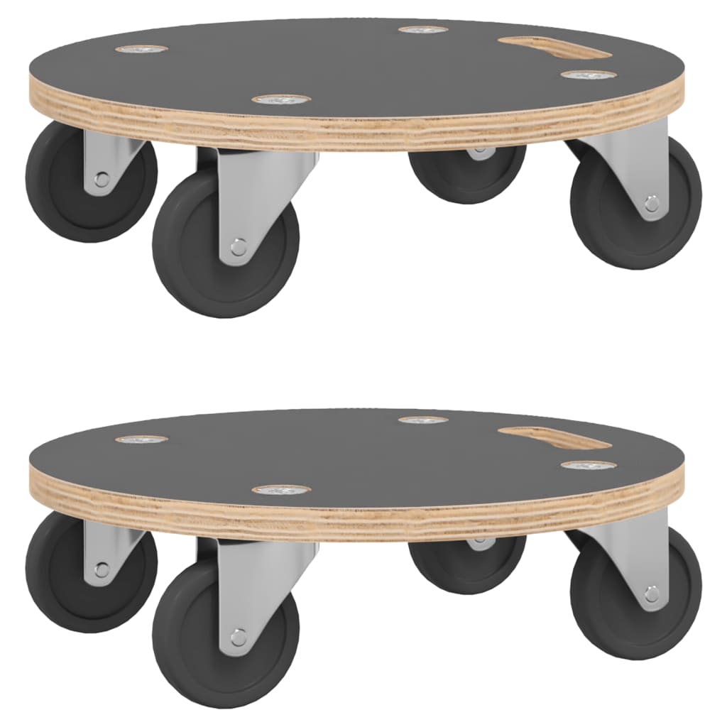 Transportna kolica 2 kom pravokutna Ø 38 x 11,5 cm 250 kg