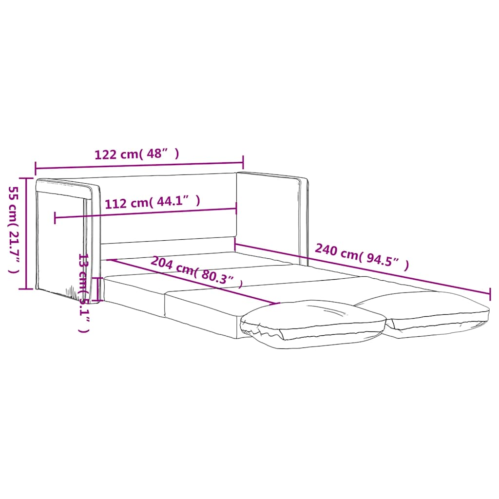 Podni kauč na razvlačenje 2-u-1 tamnožuti 122x204x55 cm baršun