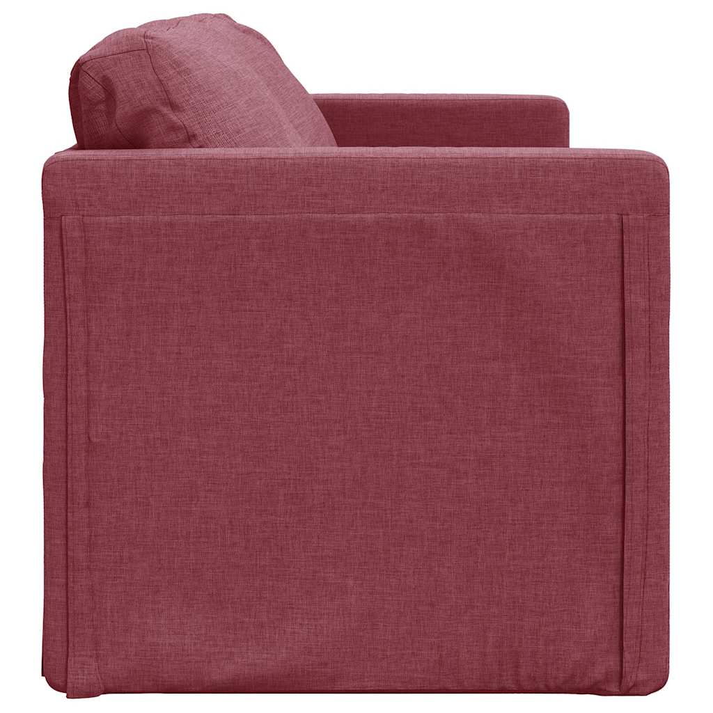 Podni kauč na razvlačenje 2-u-1 boja vina 112x174x55 cm baršun