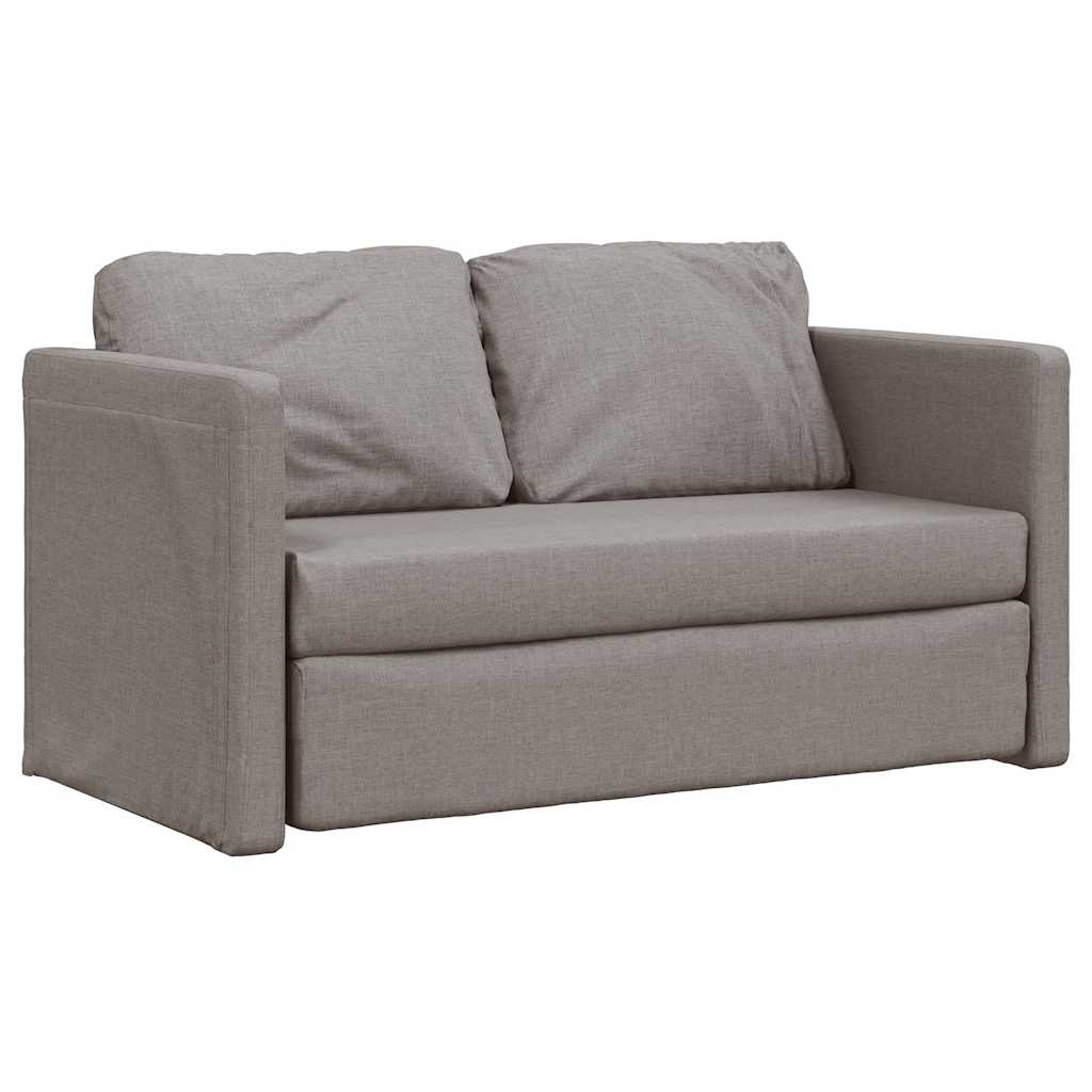 Podni kauč na razvlačenje 2-u-1 smeđesivi 112x174x55 cm baršun