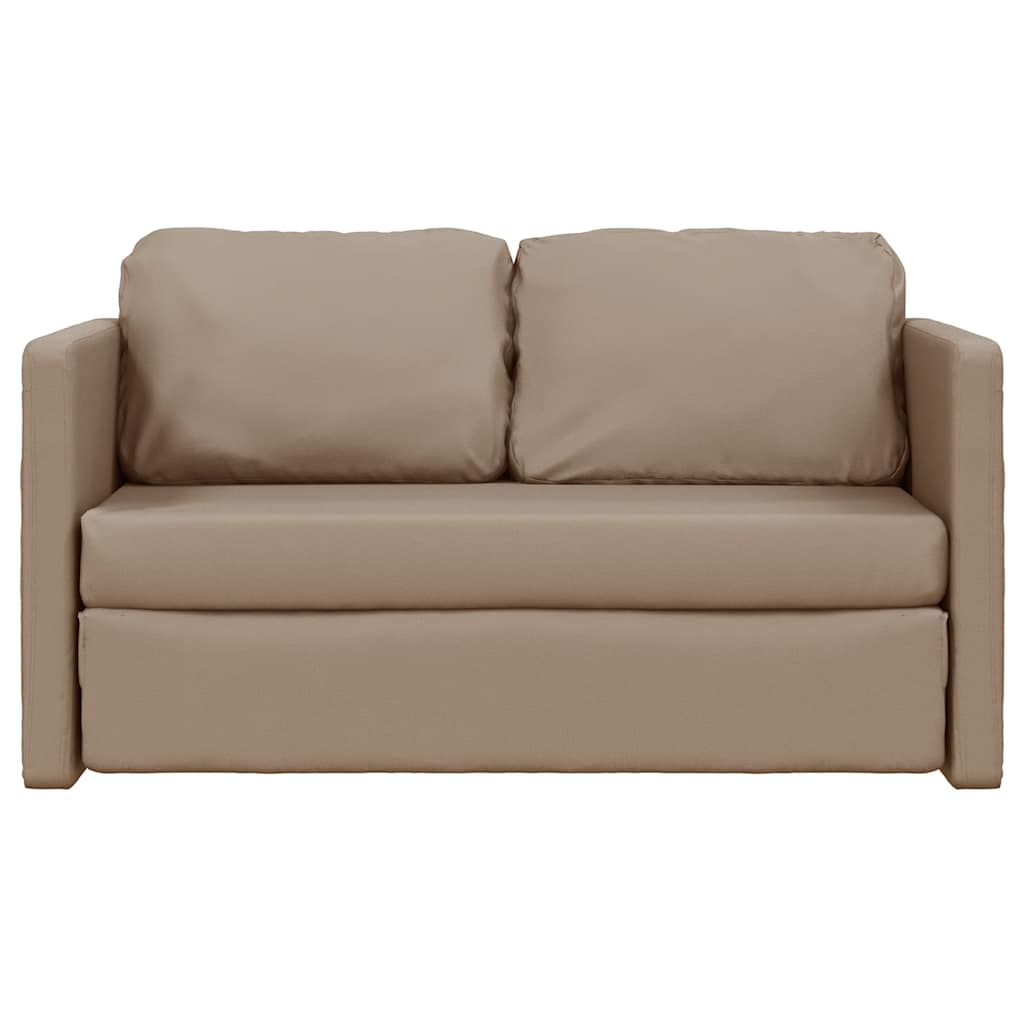 Podni kauč 2-u-1 cappuccino 112 x 174 x 55 cm od umjetne kože
