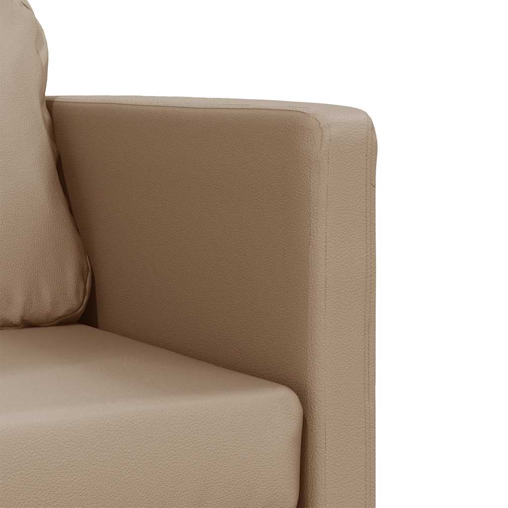 Podni kauč 2-u-1 cappuccino 112 x 174 x 55 cm od umjetne kože