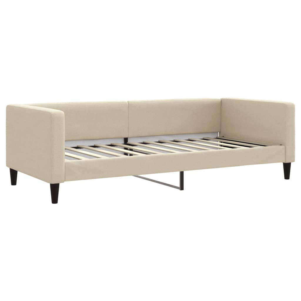 Dnevni krevet krem 90 x 200 cm od tkanine