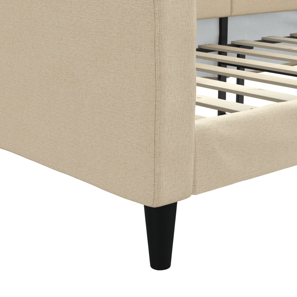 Dnevni krevet krem 90 x 200 cm od tkanine