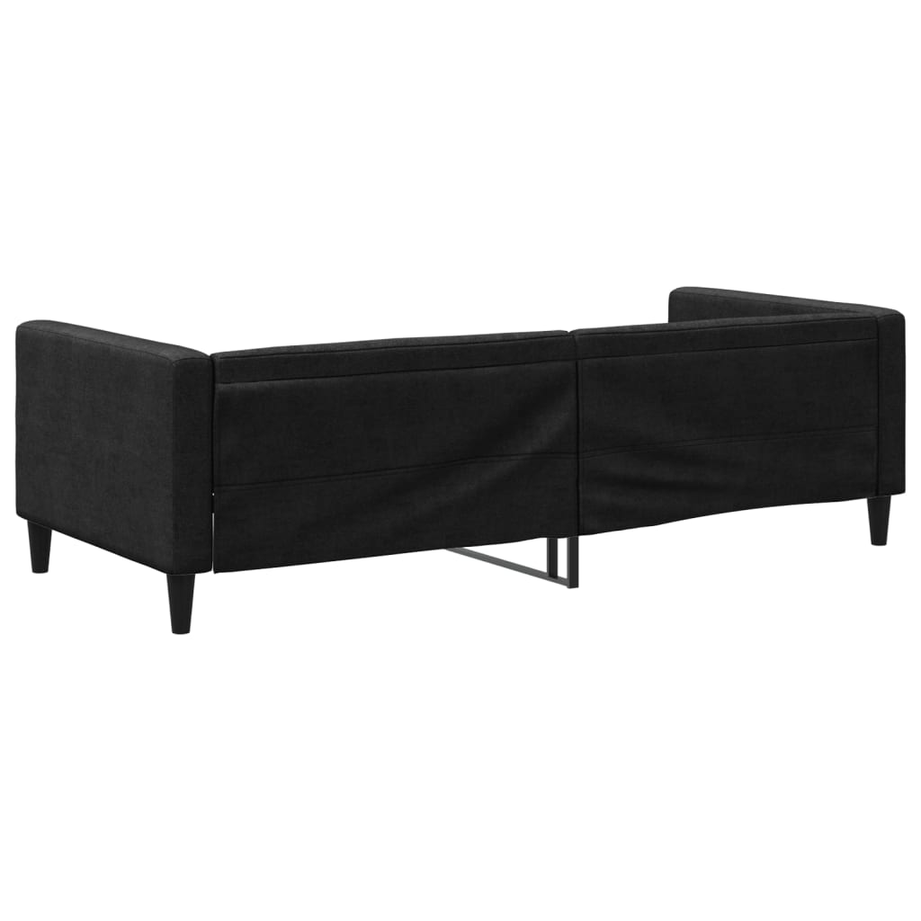 Dnevni krevet crni 90 x 190 cm od tkanine