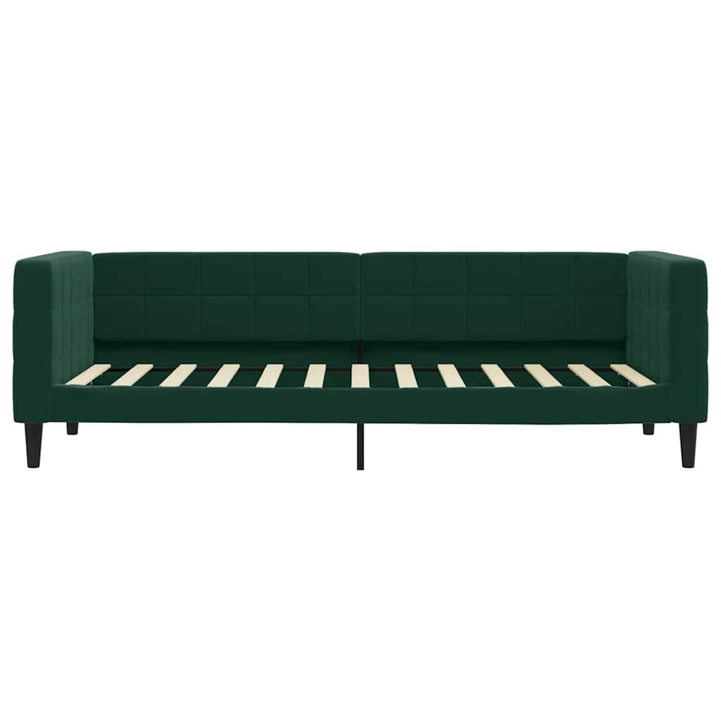 Dnevni krevet tamnozeleni 80 x 200 cm baršunasti