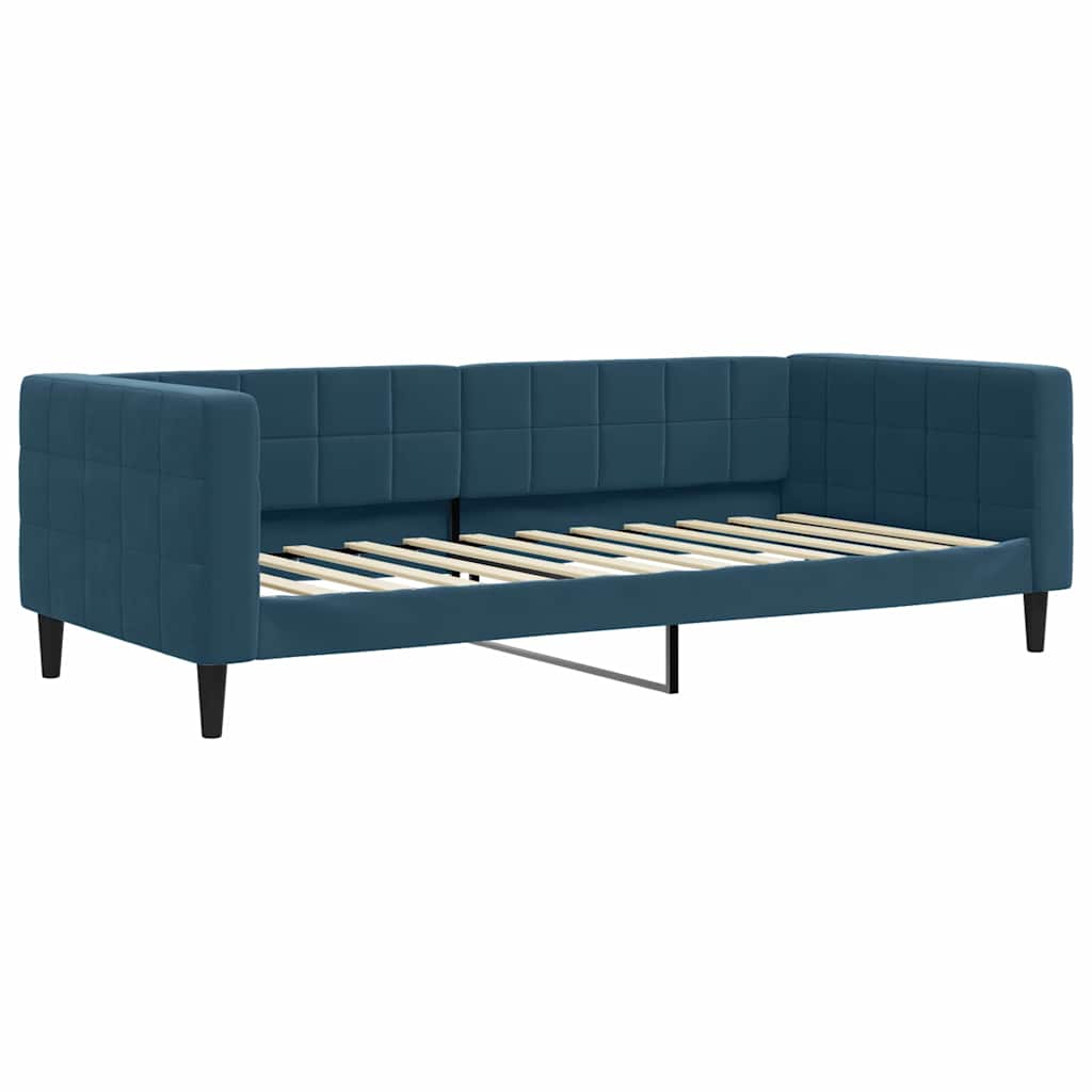 Dnevni krevet plavi 90 x 200 cm baršunasti