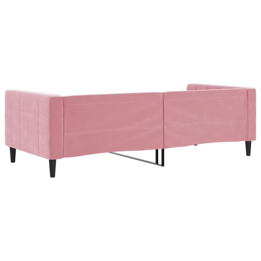 Dnevni krevet ružičasti 90 x 200 cm baršunasti