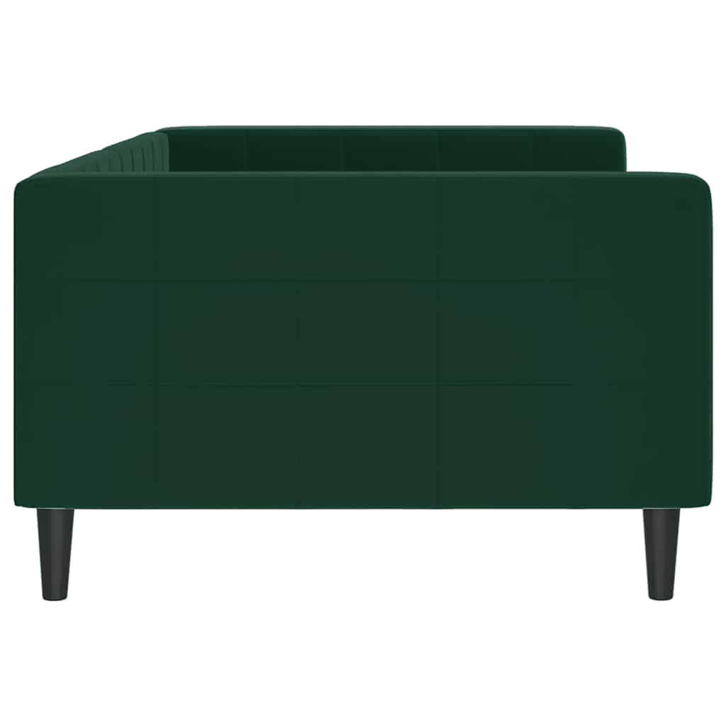 Dnevni krevet tamnozeleni 100 x 200 cm baršunasti