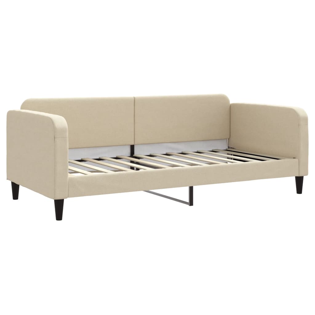 Dnevni krevet krem 90 x 200 cm od tkanine