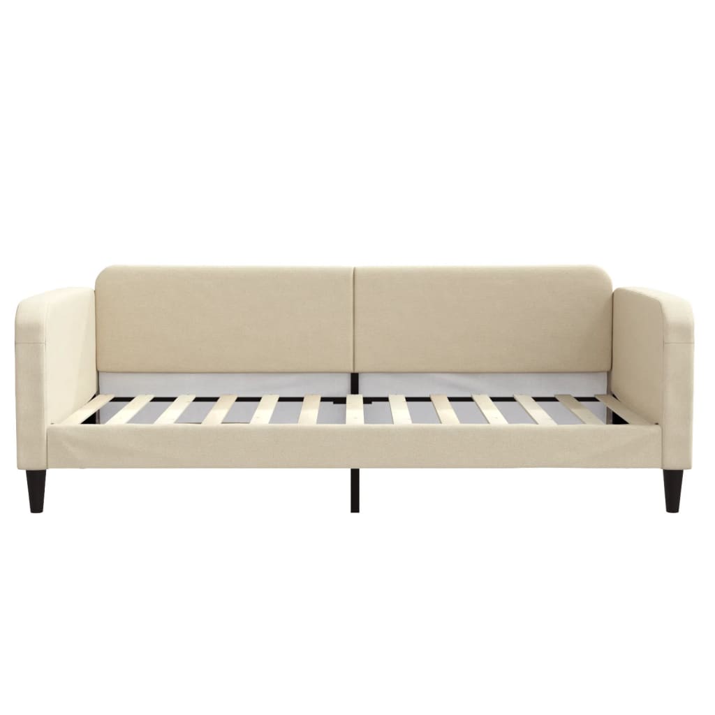 Dnevni krevet krem 100 x 200 cm od tkanine