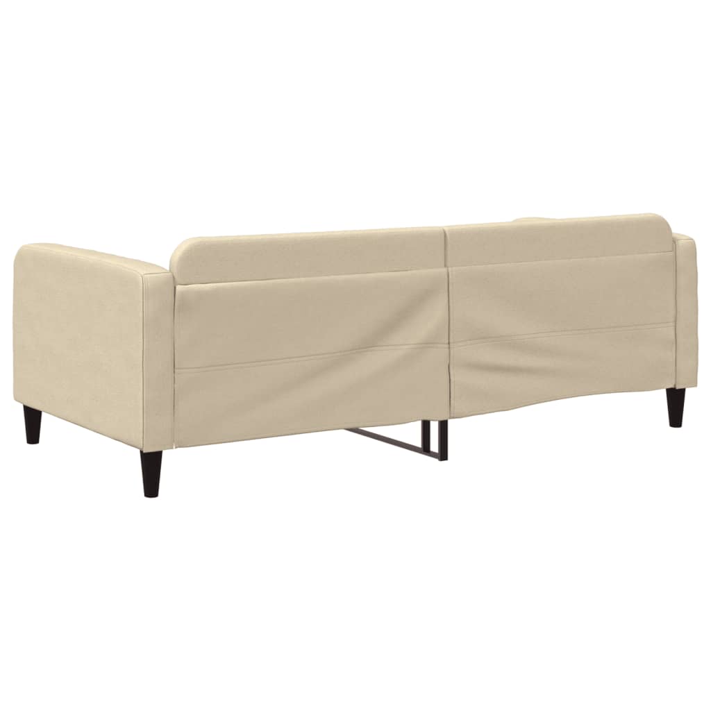 Dnevni krevet krem 100 x 200 cm od tkanine