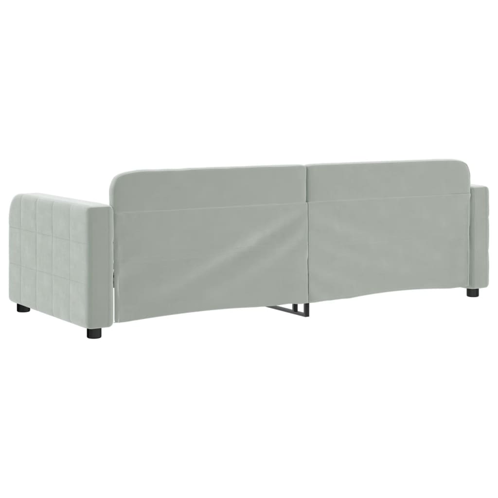 Dnevni krevet svjetlosivi 80 x 200 cm baršunasti