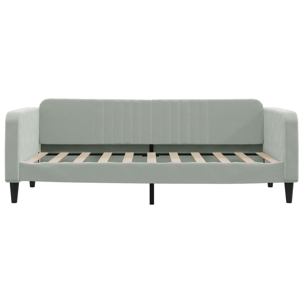Dnevni krevet svjetlosivi 90 x 190 cm baršunasti
