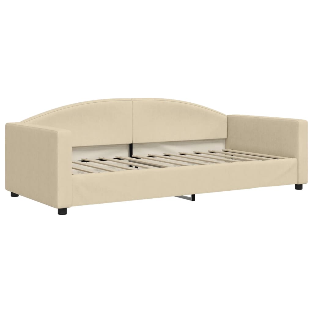 Dnevni krevet krem 90 x 200 cm od tkanine