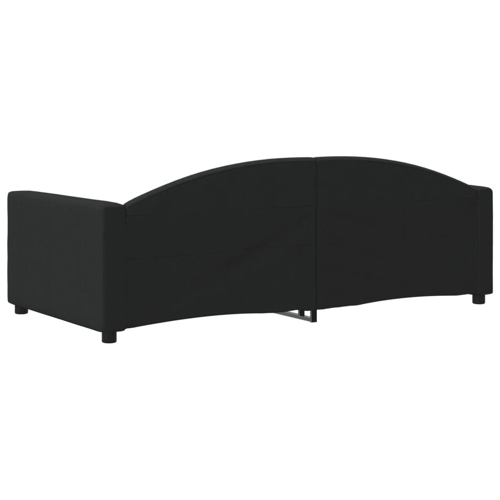 Dnevni krevet crni 90 x 190 cm od tkanine