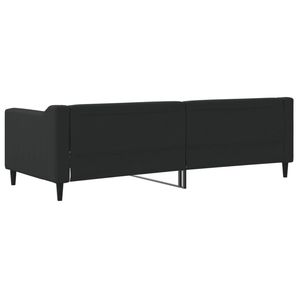 Dnevni krevet crni 80 x 200 cm od tkanine