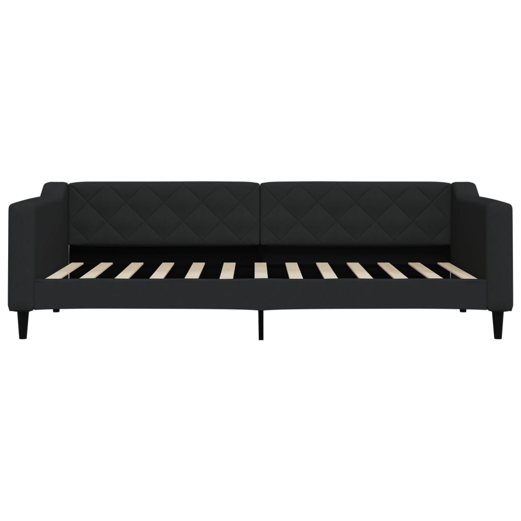 Dnevni krevet crni 90 x 200 cm od tkanine