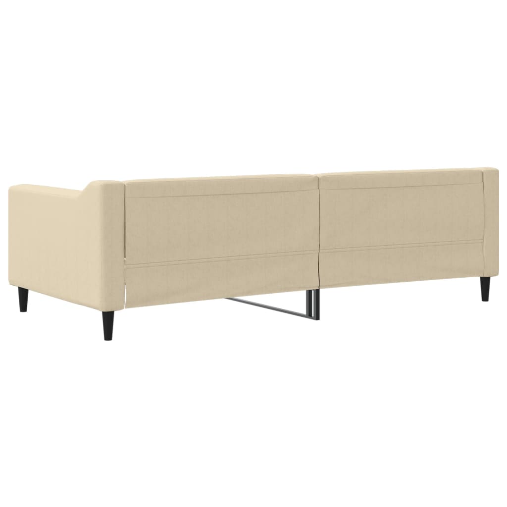 Dnevni krevet krem 90 x 200 cm od tkanine