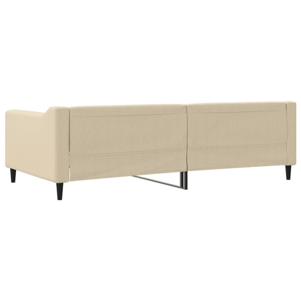 Dnevni krevet krem 100 x 200 cm od tkanine